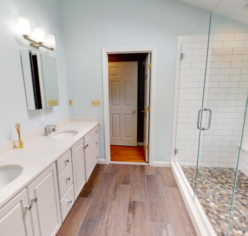 Photo of master bathroom from a virtual tour