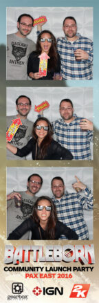 Photo booth strip from Battleborn party