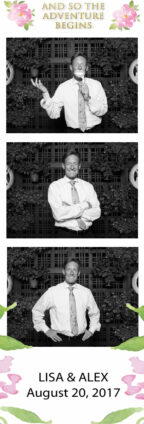 Photo booth strip from wedding