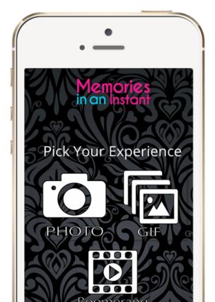 iphone mockup of virtual photo booth