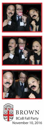 photo booth strip with three people